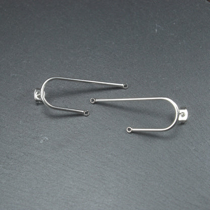 1 Paar Ohrstecker, bogenförmig, Edelstahl, 10481