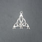 2 Verbinder Keltischer Knoten, Trinity, Triqueta, antik silberfarben, 10525