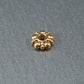 20 Spacer Perlen 6 mm, Blüten, antik goldfarben, 10609