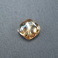 5 Glasperlen 10 mm, unregelmäßig, glänzend, orange metallic, 10561