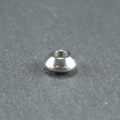 5 Spacer Perlen, Rondell, schlicht, Edelstahl, 10631