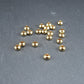 10 kleine Spacer Perlen, Rondell, schlicht, Edelstahl goldfarben, 10632