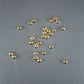 5 kleine runde Edelstahl Perlen 4 mm, goldfarben, 10634