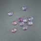 10 süße Glas Perlen 10 mm, geriffelt, Blume, Blüte, 10559