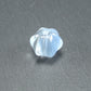 5 süße Glas Perlen 11 mm, Kürbis, hellblau, 10550