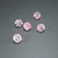 5 süße Glas Perlen 11 mm, Kürbis, rosa, 10554