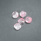 5 süße Glas Perlen 11 mm, Kürbis, rosa, 10554