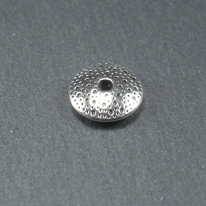 10 Spacer Perlen, Linsen, Donuts silberfarben, 10598