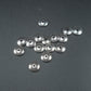 10 Spacer Perlen, Linsen, Donuts silberfarben, 10598