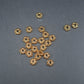 20 Spacer Perlen 6 mm, Blüten, antik goldfarben, 10609