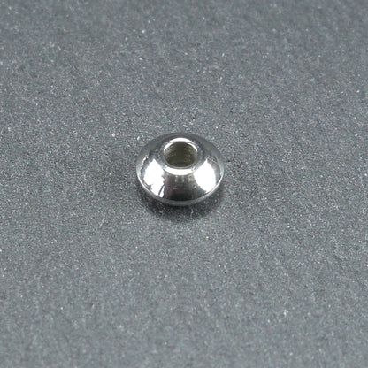 5 Spacer Perlen, Rondell, schlicht, Edelstahl, 10631