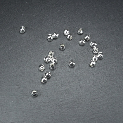 50 Perlen 5mm, silberfarben, 10621
