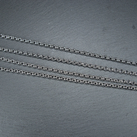 3 mm Edelstahlkette, Rolokette, Meterware, 10661