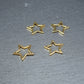 4 Stern Verbinder klein, Anhänger, Edelstahl, gold, 10656