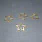 4 Stern Verbinder mittel, Anhänger, Edelstahl, gold, 10657