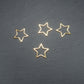4 Stern Verbinder mittel, Anhänger, Edelstahl, gold, 10657