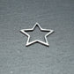 4 Stern Verbinder mittel, Anhänger, Edelstahl, 10654