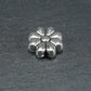 5 Blumen Perlen, Blüten, antik silberfarben, 10589