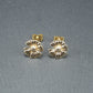 1 Paar Ohrstecker für Anhänger, Gänseblümchen, Messing, 24 K vergoldet, 10676