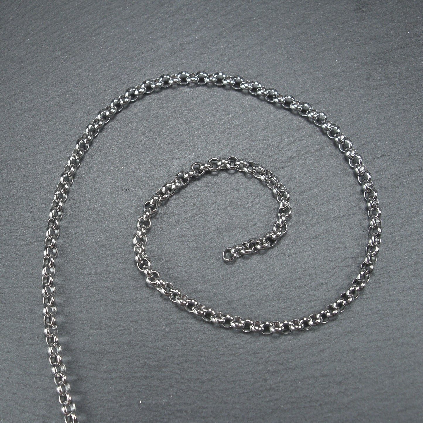 3 mm Edelstahlkette, Rolokette, Meterware, 10661