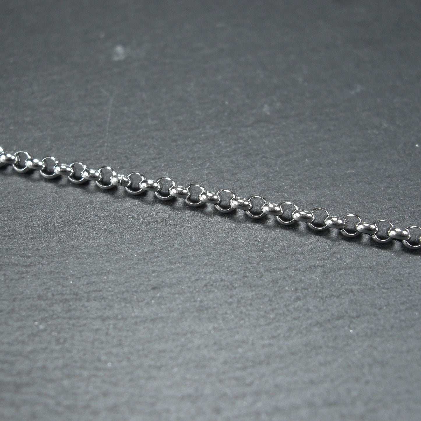 3 mm Edelstahlkette, Rolokette, Meterware, 10661