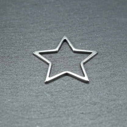 4 Stern Verbinder groß, Anhänger, Edelstahl, 10655