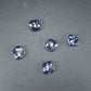 5 Glasperlen 10 mm, unregelmäßig, glänzend, blau, 10615