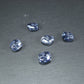 5 Glasperlen 10 mm, unregelmäßig, glänzend, blau, 10615