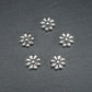5 Blumen Perlen, Blüten, antik silberfarben, 10589