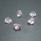 5 Glas Perlen 8 x 6 mm, Blume, Blüte, rosa, 10540
