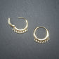 1 Paar Creolen, Huggies, Messing, 24 K vergoldet, Hoops, 10599