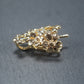 2 Perlenkappen 18 x 13,5 x 8,4 mm, Messing, 24 Karat vergoldet, 10644