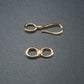 Haken Verschluss, 1 Satz für Armband, Halskette, Messing, 24 Karat vergoldet, 10690