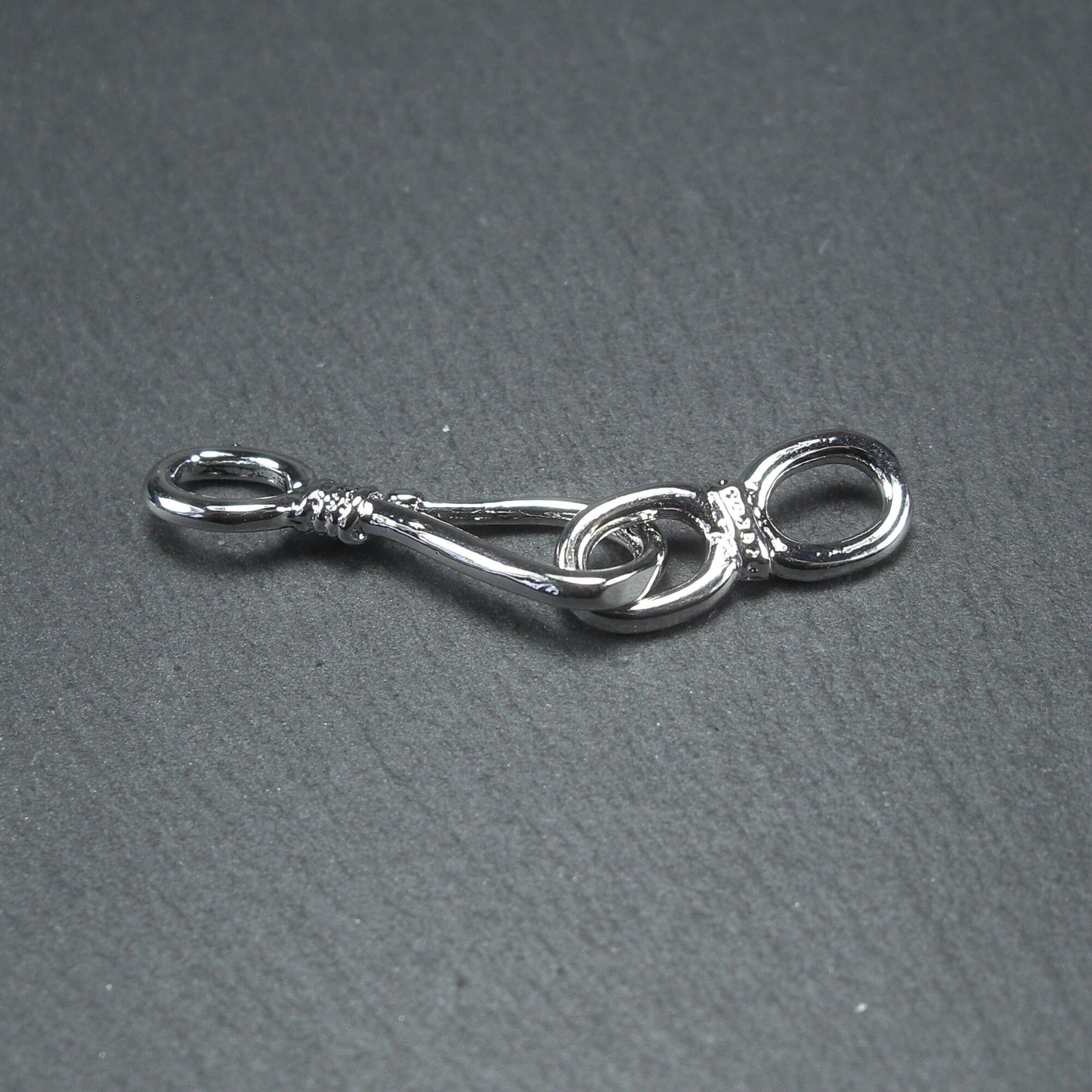 Haken Verschluss, 1 Satz für Armband, Halskette, Messing, platiniert, 10691