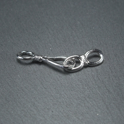 Haken Verschluss, 1 Satz für Armband, Halskette, Messing, platiniert, 10691