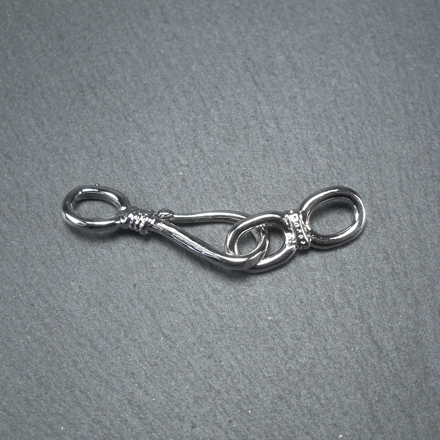 Haken Verschluss, 1 Satz für Armband, Halskette, Messing, platiniert, 10691