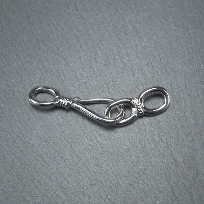 Haken Verschluss, 1 Satz für Armband, Halskette, Messing, platiniert, 10691