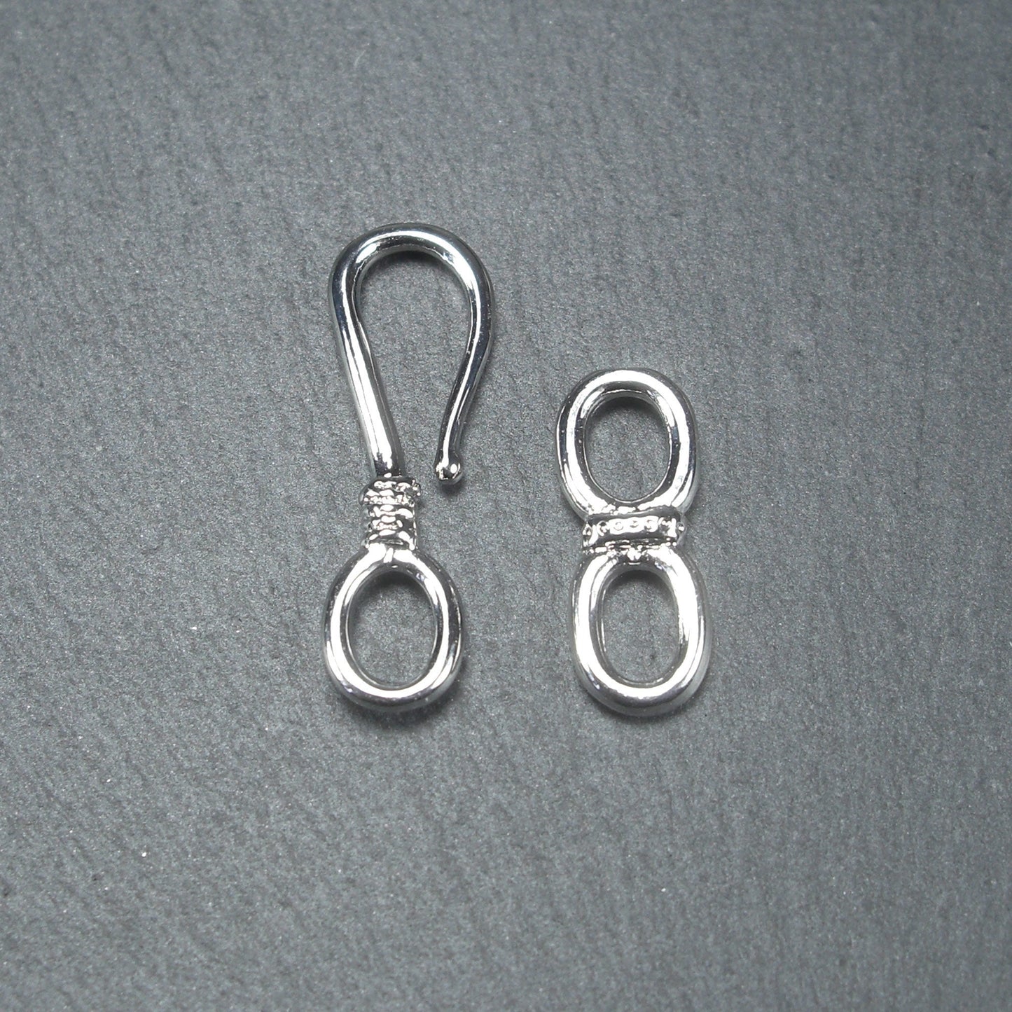 Haken Verschluss, 1 Satz für Armband, Halskette, Messing, platiniert, 10691