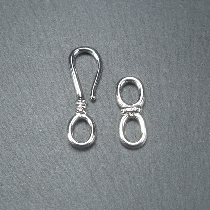 Haken Verschluss, 1 Satz für Armband, Halskette, Messing, platiniert, 10691