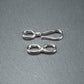Haken Verschluss, 1 Satz für Armband, Halskette, Messing, platiniert, 10691