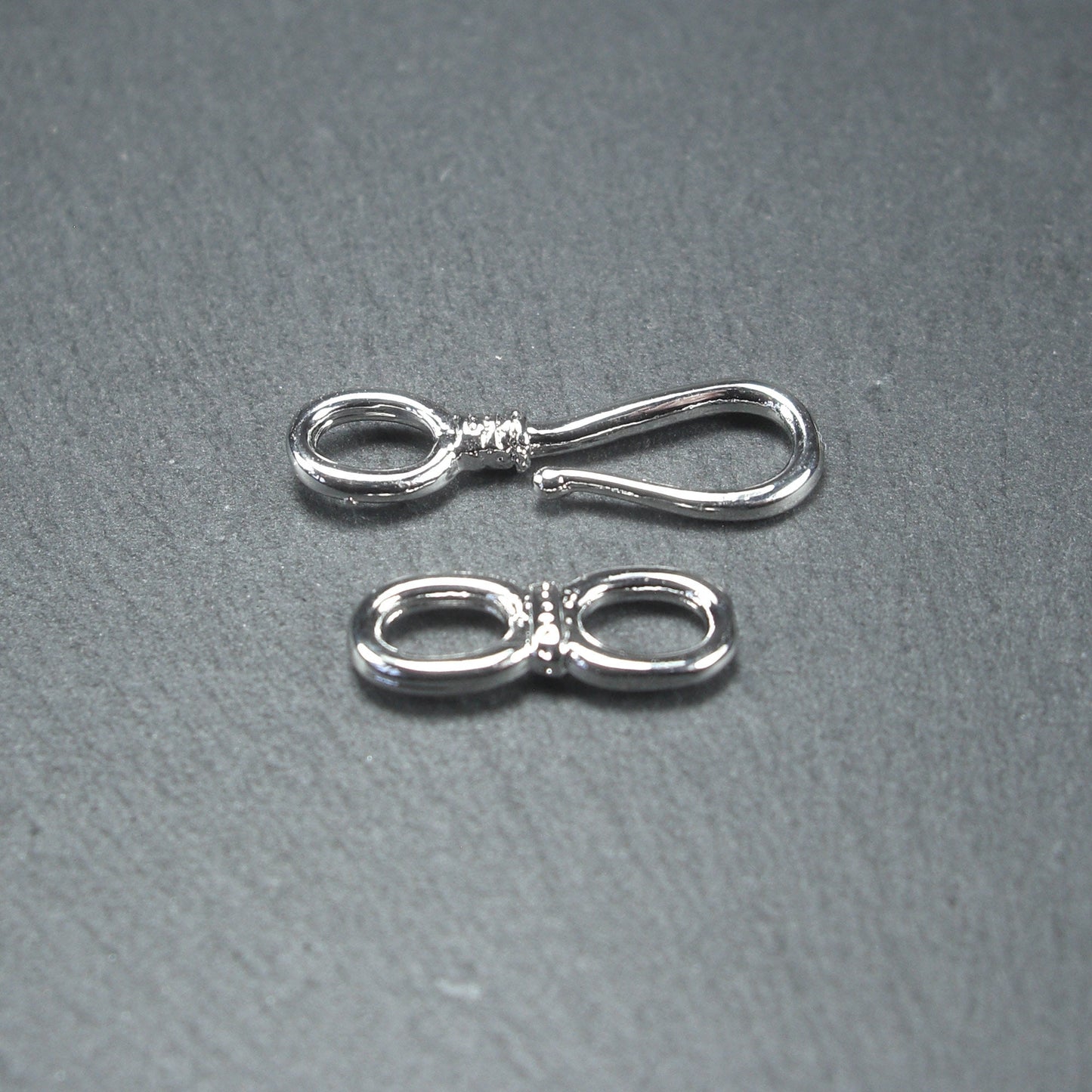Haken Verschluss, 1 Satz für Armband, Halskette, Messing, platiniert, 10691