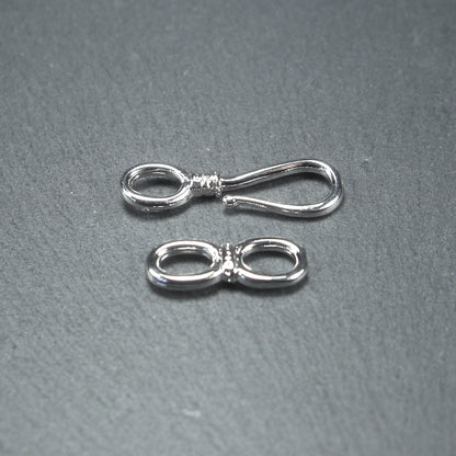 Haken Verschluss, 1 Satz für Armband, Halskette, Messing, platiniert, 10691