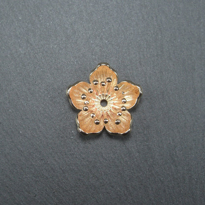 2 Perlenkappen 15 x 5 mm, Messing, 24 Karat vergoldet, 10646