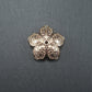 2 Perlenkappen 15 x 5 mm, Messing, 24 Karat vergoldet, 10646
