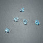 5 Glas Perlen 8 x 6 mm, Blume, Blüte, hellblau, 10541