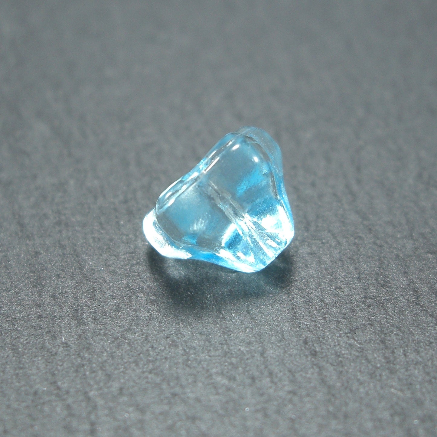 5 Glas Perlen 8 x 6 mm, Blume, Blüte, hellblau, 10541