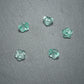 5 Glas Perlen 8 x 6 mm, Blume, Blüte, grün, 10543