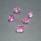 5 Glas Perlen 8 x 6 mm, Blume, Blüte, pink, 10544