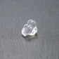 5 Glas Perlen 8 x 6 mm, Blume, Blüte, weiß perlmutt, 10545