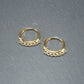 1 Paar Creolen, Huggies, Messing, 24 K vergoldet, Hoops, 10599